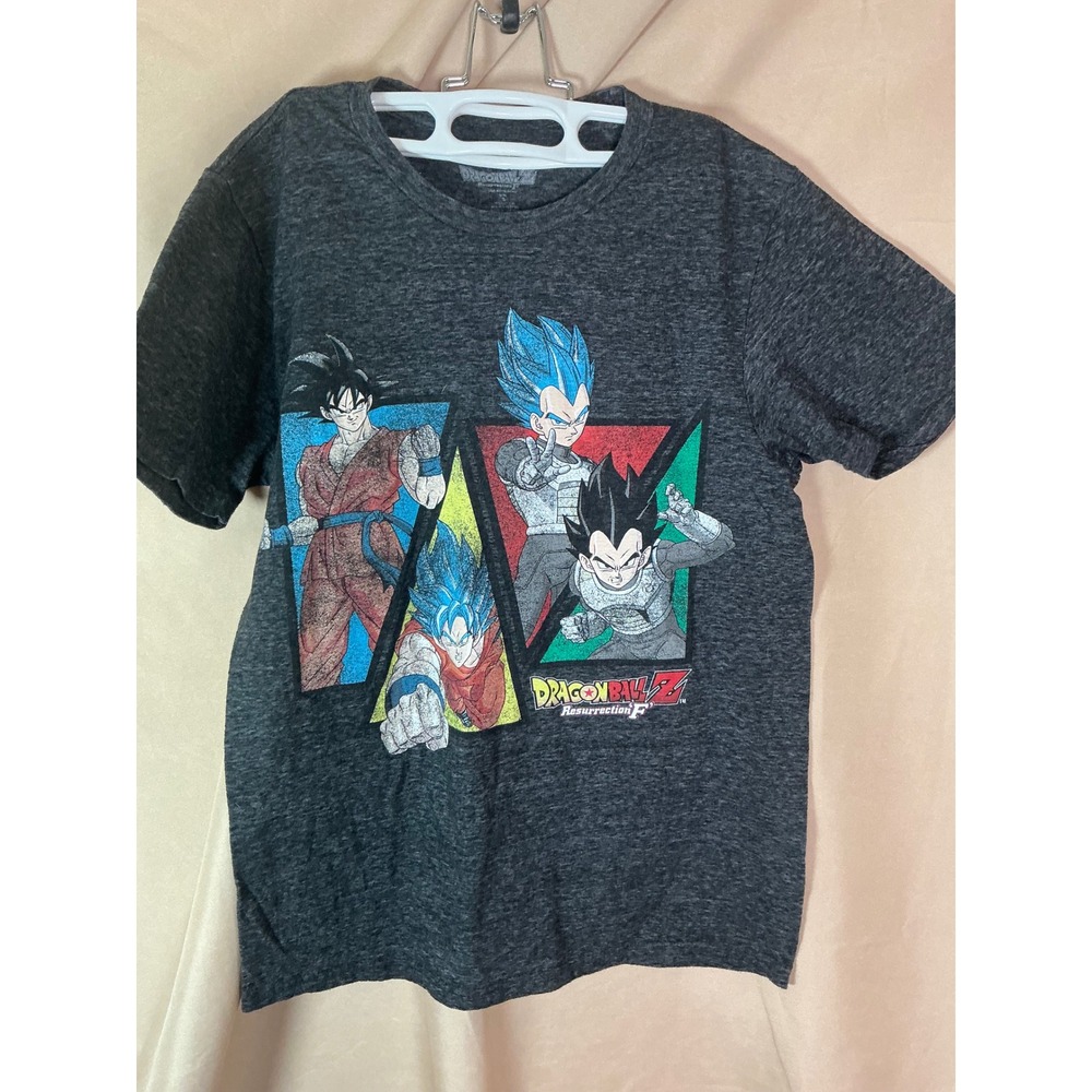 Dragon‎ Ball Z Resurrection F T-Shirt Small Charcoal Excellent Goku Vegeta